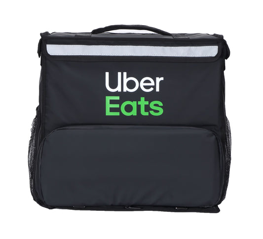 Delivery Bag with Green & White Logo (Black)
